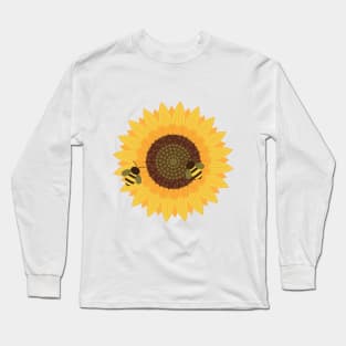 Sunflower and bees Long Sleeve T-Shirt